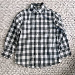 Crewcuts button down size 4 gray and white